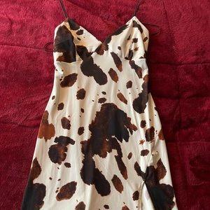 Cow print dress